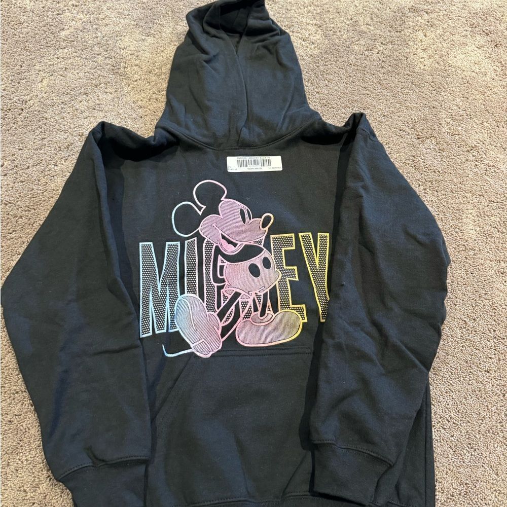 Mickey black hooded sweatshirt! From kohls! Size youth small